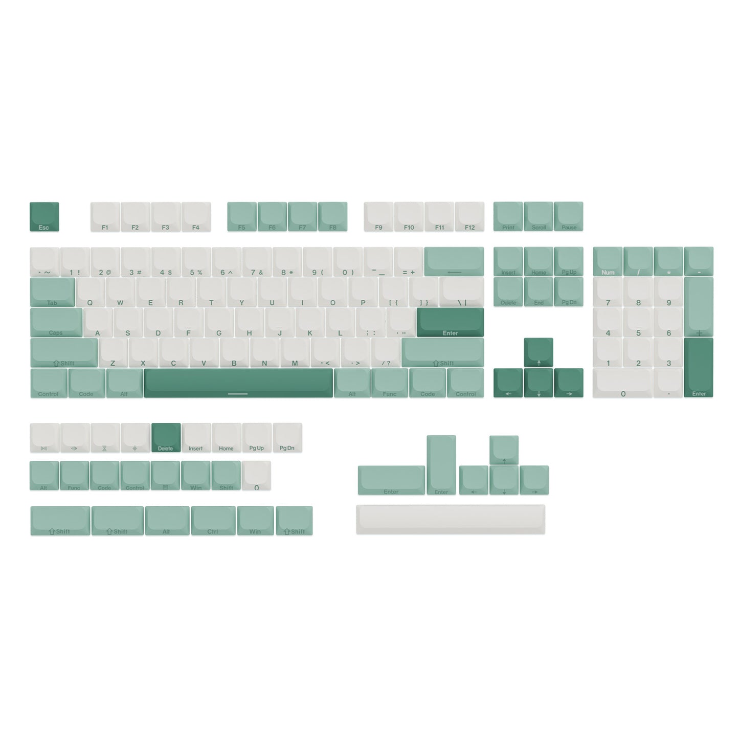 GATERON 로우 프로파일 PBT 키캡 세트 네이처 시리즈