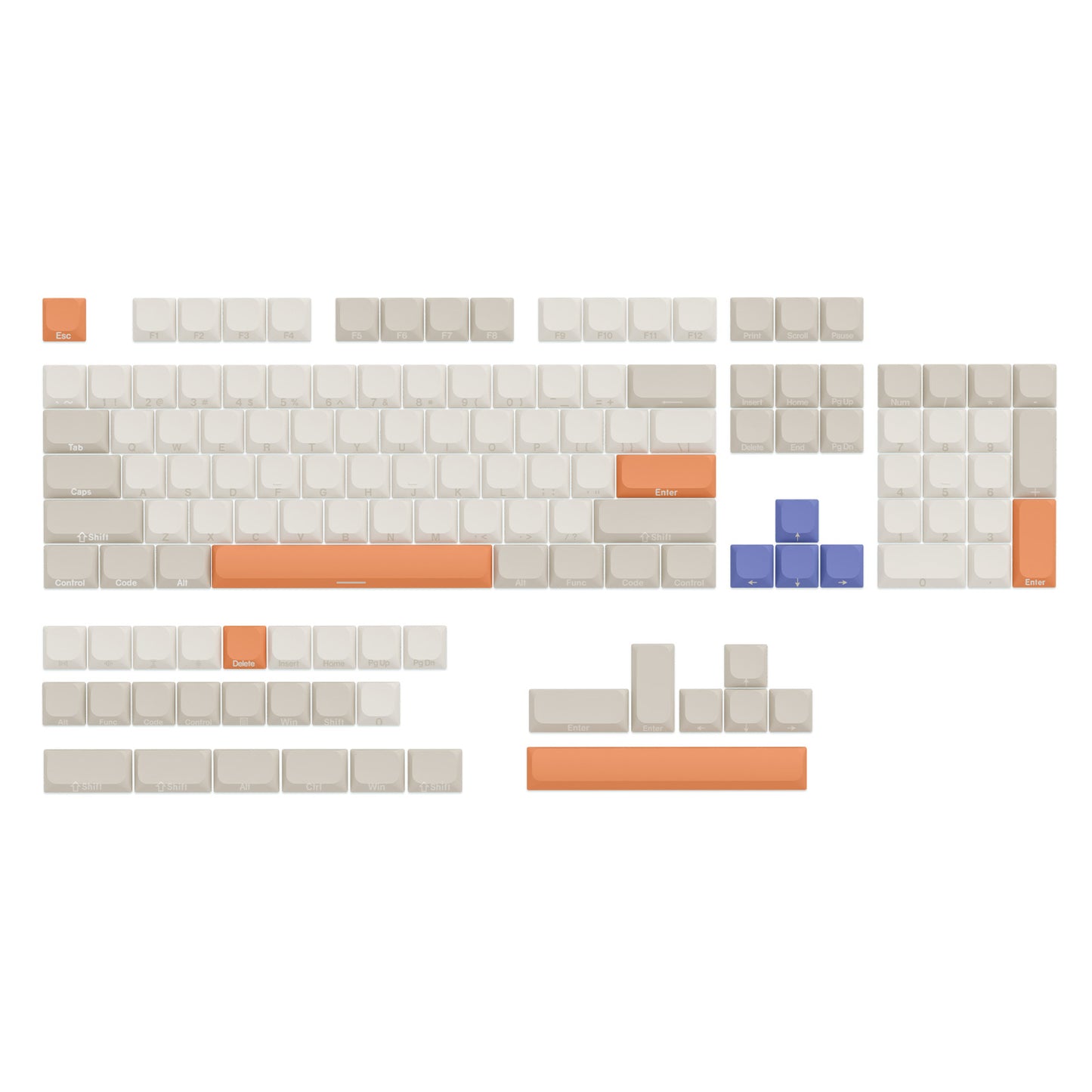 GATERON 로우 프로파일 PBT 키캡 세트 네이처 시리즈