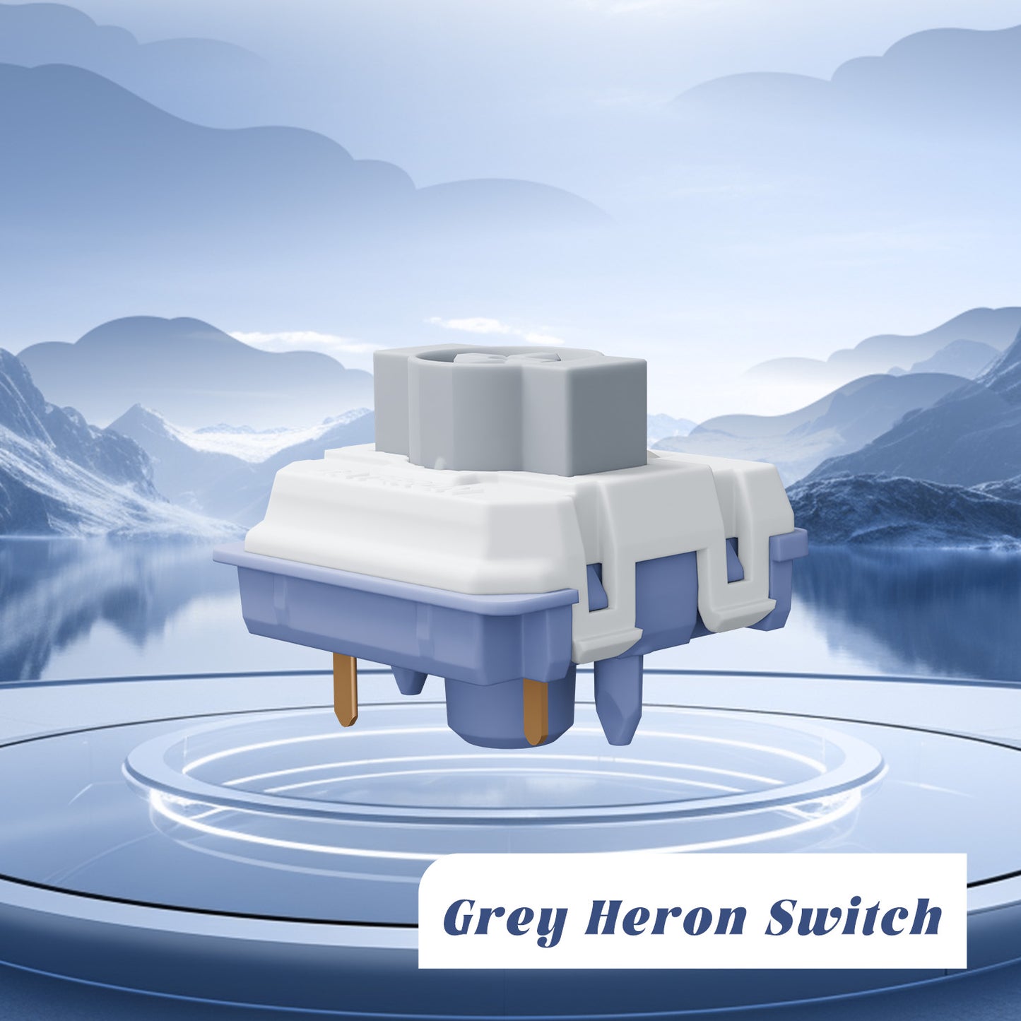 GATERON Low Profile Grey Heron Switch Set