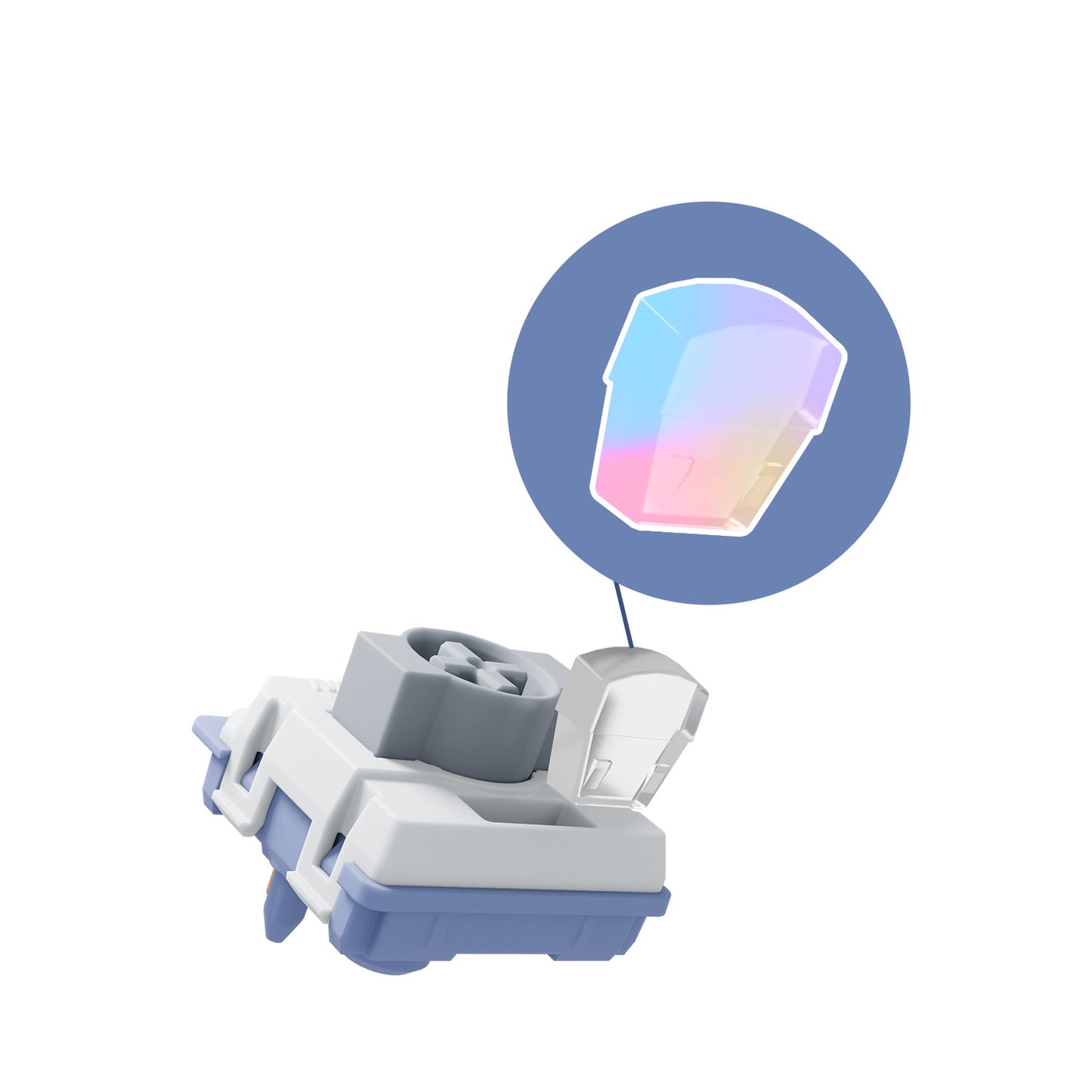 GATERON Low Profile Grey Heron Switch Set