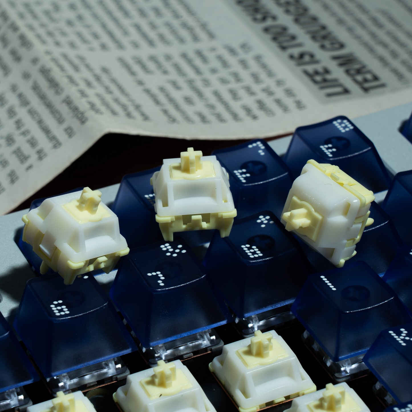 UKEEBS X GATERON Snowy yellow magnetic HE switch Set