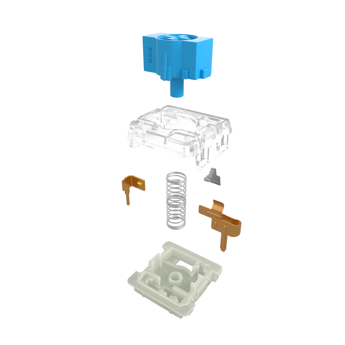 GATERON KS-33 Low Profile 2.0 Mechanical Switch Set（White Bottom Housing）
