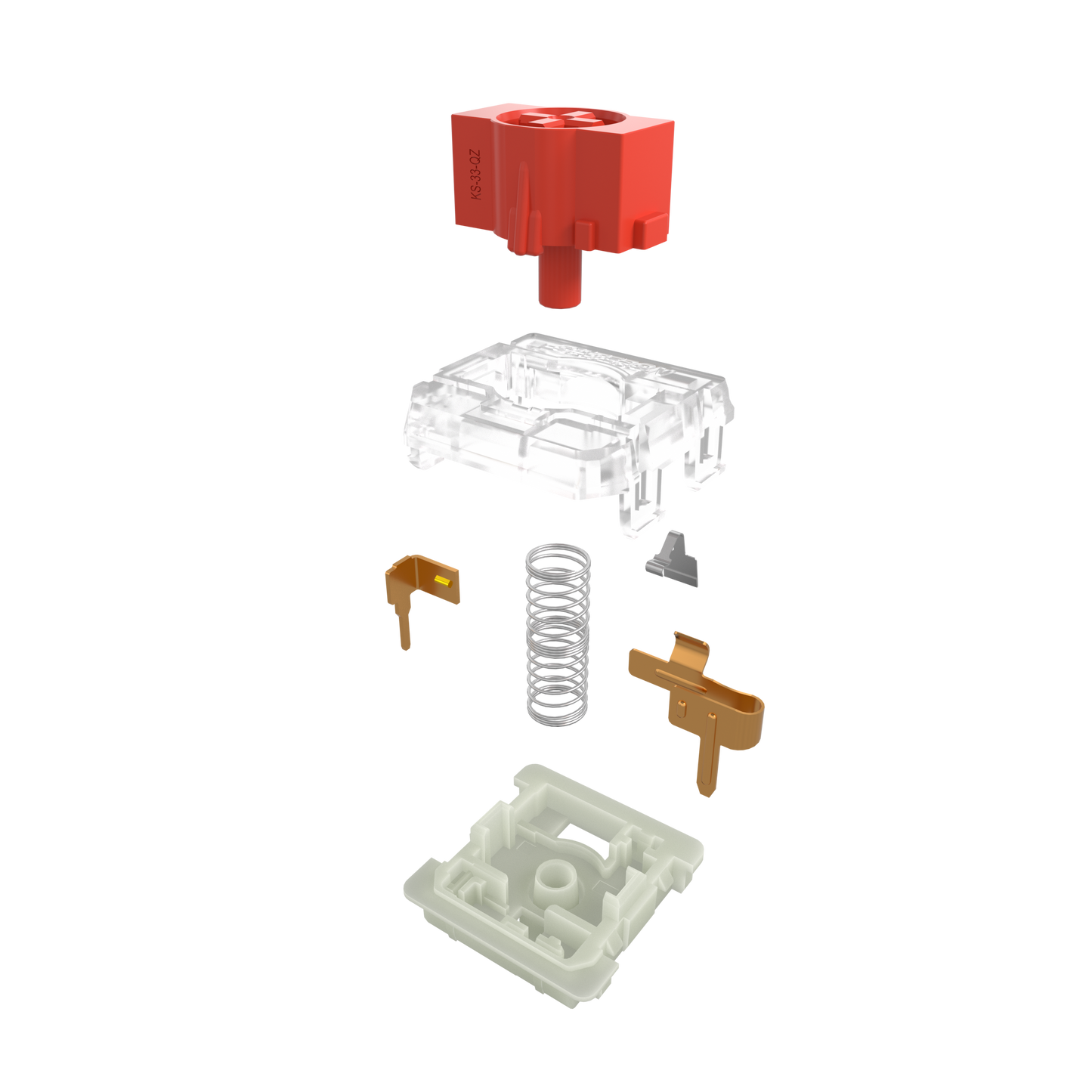 GATERON KS-33 Low Profile 2.0 Mechanical Switch Set（White Bottom Housing）