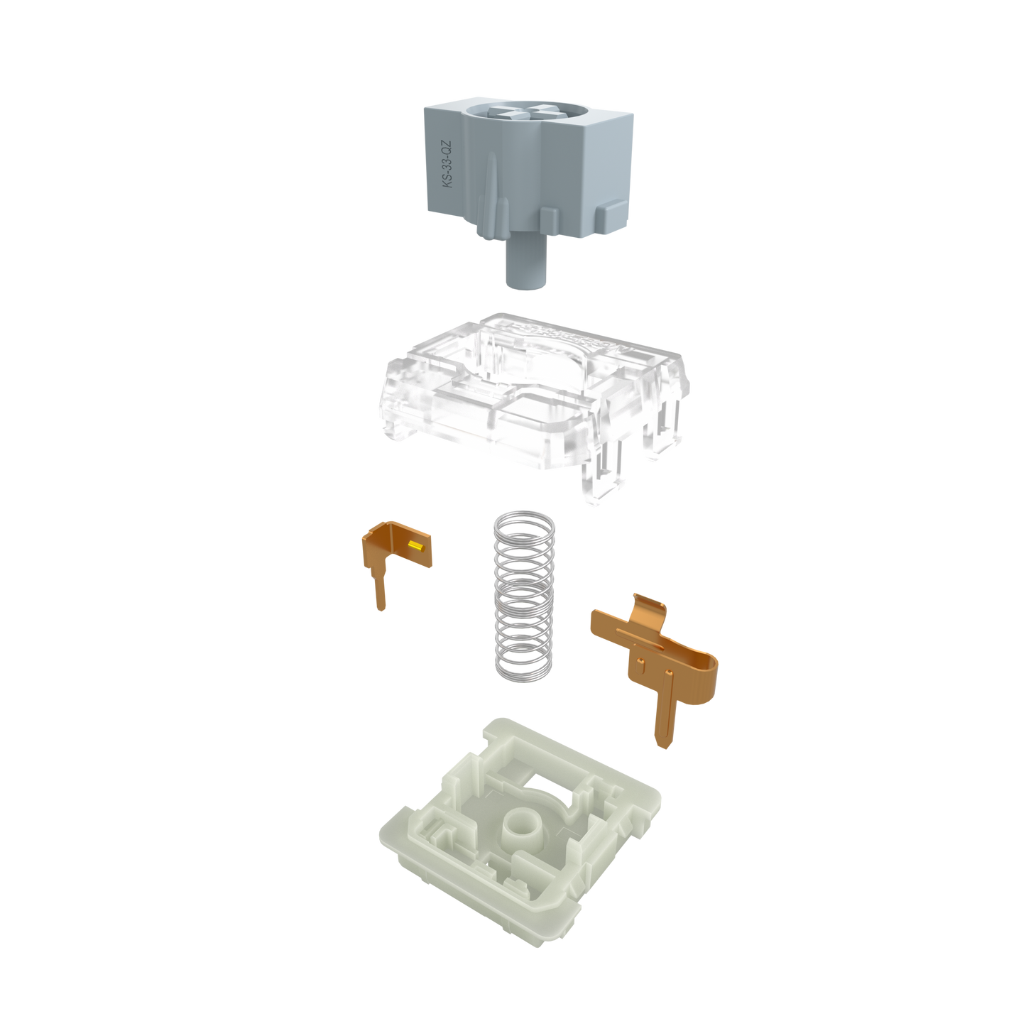 GATERON KS-33 Low Profile 2.0 Mechanical Switch Set（White Bottom Housing）