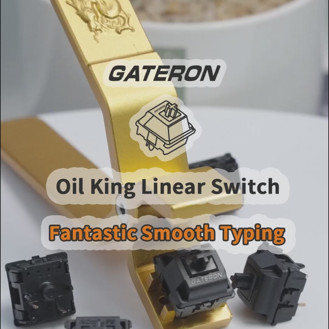 GATERON Oil King Keyboard Switches 55g 5pin Linear Pre-lubed